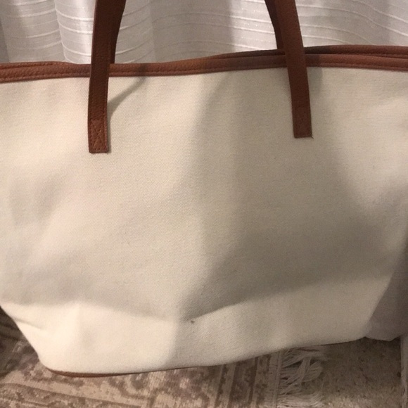 canvas monogrammed tote bag initials L L M LLM LML - Picture 2 of 3